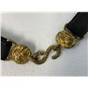 Image 2 : IMPERIAL RUSSIAN NAVY OFFICERS DAGGER BELT WITH BUCKLE MOIRE FABRIC