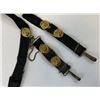 Image 3 : IMPERIAL RUSSIAN NAVY OFFICERS DAGGER BELT WITH BUCKLE MOIRE FABRIC