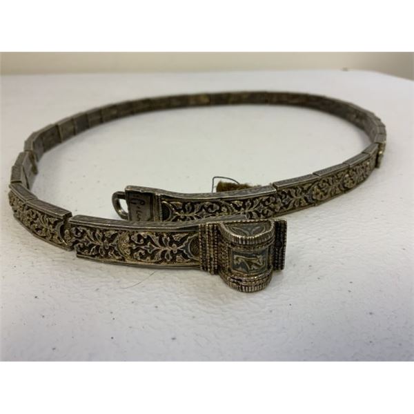 IMPERIAL RUSSIA GEORGIA SILVER FEMALE BELT 84 SILVER HALLMARKED