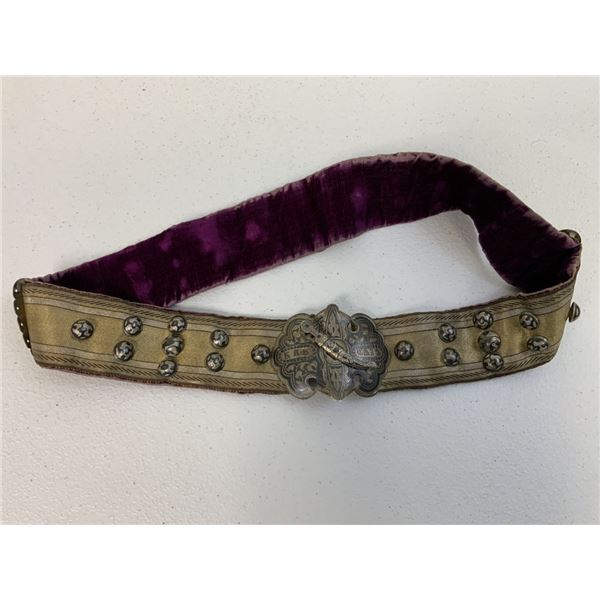 IMPERIAL RUSSIA GEORGIA SILVER DECORATED FEMALE BELT