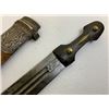 Image 2 : ANTIQUE RUSSIAN COSSACK CAUCASIAN KINJAL DAGGER SILVER NIELLO FITTINGS