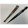 Image 6 : ANTIQUE RUSSIAN COSSACK CAUCASIAN KINJAL DAGGER SILVER NIELLO FITTINGS