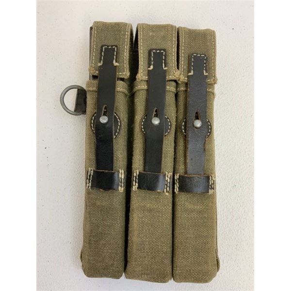 WWII GERMAN MP40/38 POUCH WITH 3 MAGAZINES