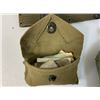 Image 4 : WWII US GI GUN BELT WITH COLD WEATHER FACE MASK AND FIRST AID POUCH KIT