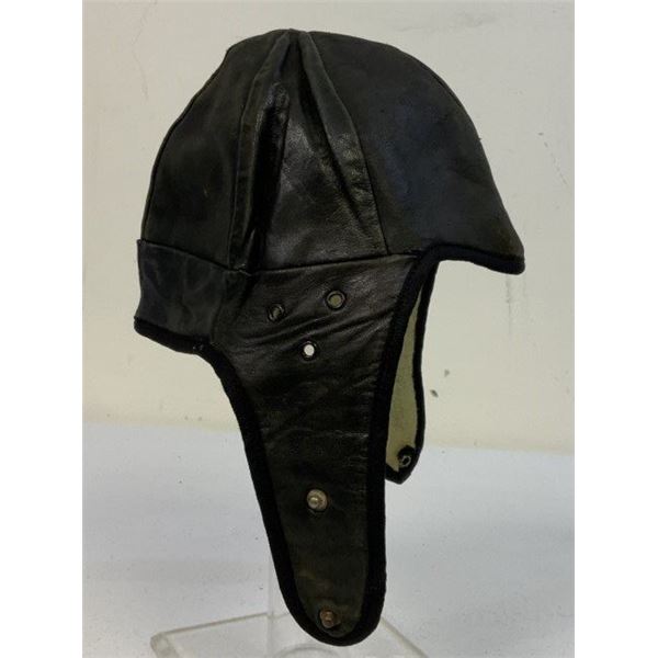 VINTAGE US AVIATOR LEATHER FLIGHT CAP HELMET CHILD SIZE