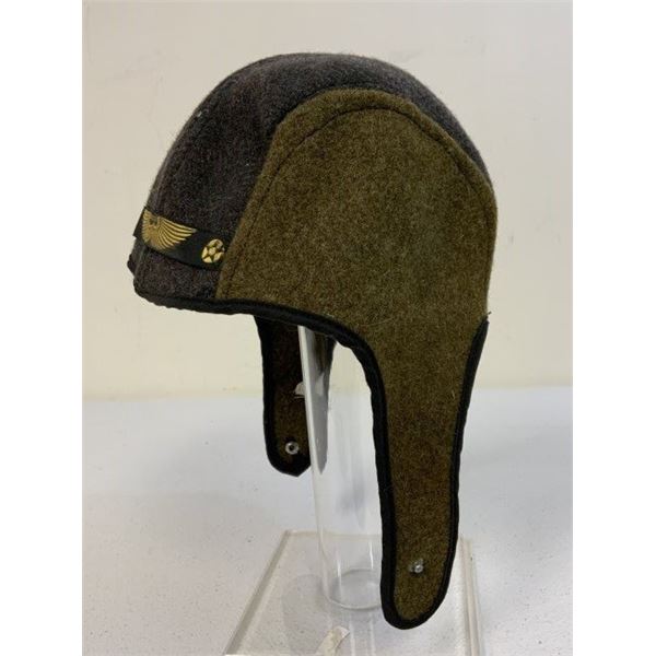 VINTAGE US AVIATOR WOOL FLIGHT CAP HELMET CHILD SIZE