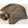 Image 2 : WWII US AIR FORCE PILOT BROWN LEATHER FLIGHT HELMET WITH GOGGLES