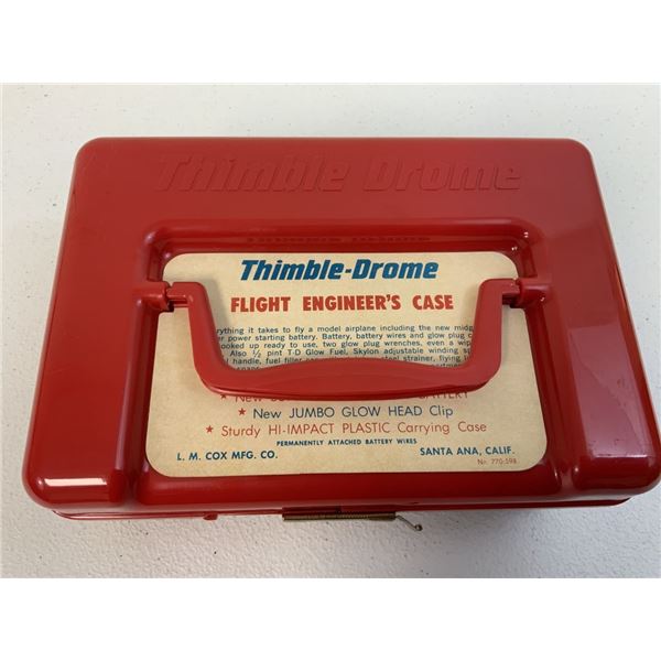 VINTAGE THIMBLE DROME FLIGHT ENGINEERS CASE WITH CONTENTS