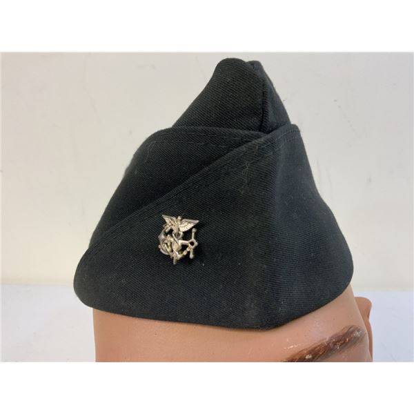 VINTAGE US NAVY MEDIC OVERSEAS CAP HAT USN NAMED
