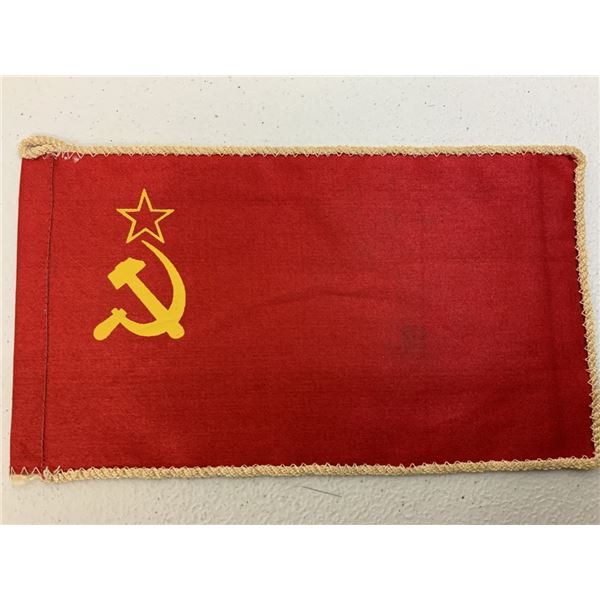 USSR VINTAGE SOVIET UNION OFFICIAL DELEGATION RED TABLE FLAG