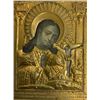 Image 2 : ANTIQUE RUSSIAN COMPOSITION BRASS OKLAD ICON