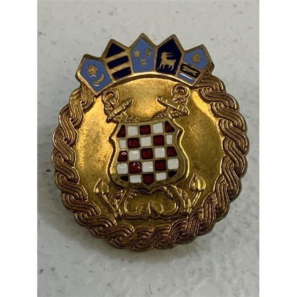 CROATIA CROATIAN NAVY ENAMELED BADGE