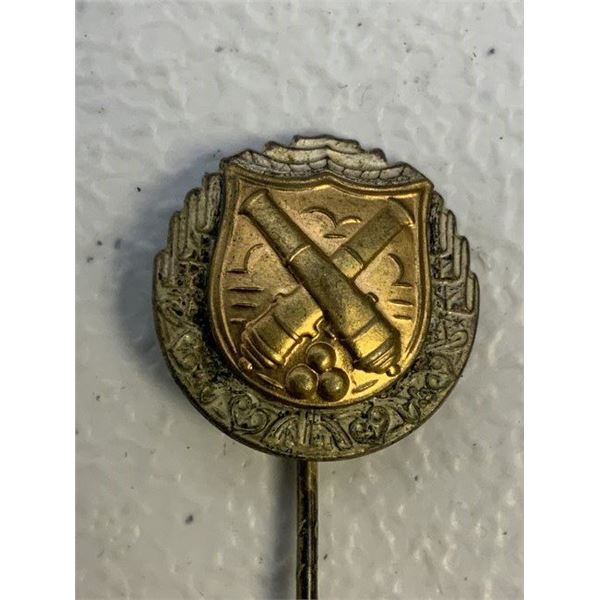 CZECHOSLOVAKIA REPUBLIC PRE WWII ARMY ARTILLERY PROFICIENCY BADGE STICK PIN