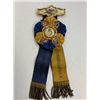 Image 1 : ANTIQUE AMERICAN - UKRAINIAN RELIGIOUS FRATERNAL SOCIETY BADGE WITH RIBBONS