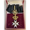 Image 1 : ANTIQUE MALTISE CROSS ORDER OF ST. JOHN - COMMANDER GRADE NECK RIBBON