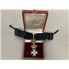 Image 3 : ANTIQUE MALTISE CROSS ORDER OF ST. JOHN - COMMANDER GRADE NECK RIBBON