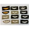 Image 1 : WWII US ARMY AIR FORCE CLOTH WINGS LOT OF 12