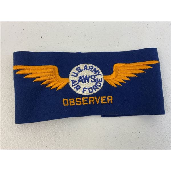 WWII US ARMY AIR FORCE OBSERVER ARMBAND
