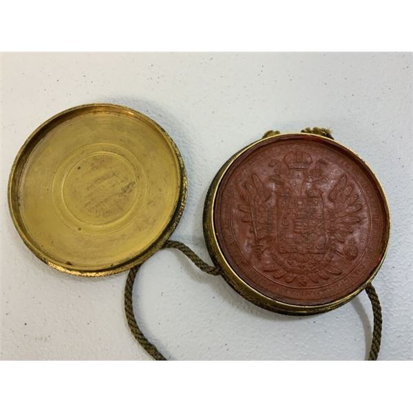 IMPERIAL AUSTRIA HUNGARY EMPEROR FRANZ JOSEPH I OFFICIAL SEAL
