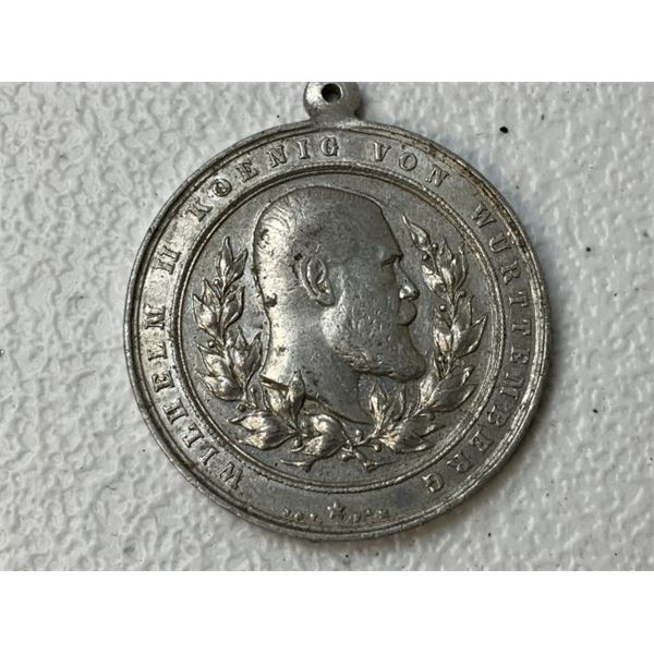 IMPERIAL GERMANY 1898 WILHELM II KING OF WURTTEMBERG MEDAL
