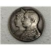 Image 1 : IMPERIAL GERMANY PRUSSIA 1906 WILHELM II & AUGUSTE VICTORIA WEDDING ANNIVERSARY SILVER MEDAL