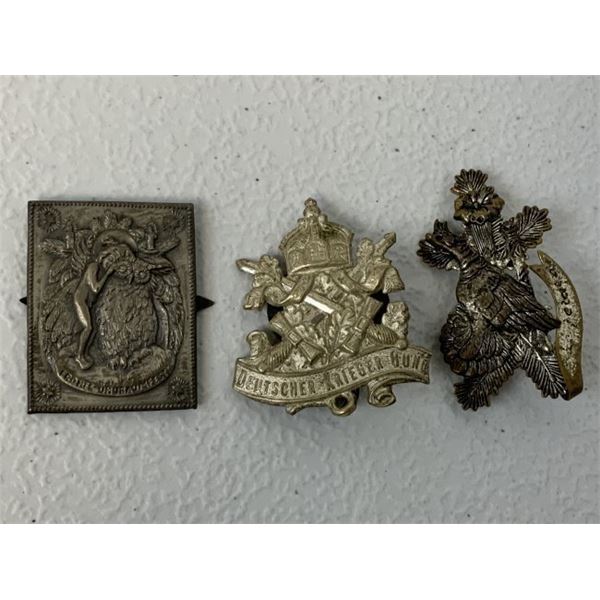 IMPERIAL GERMANY VETERANS LOT OF 3 BADGES PINBACK