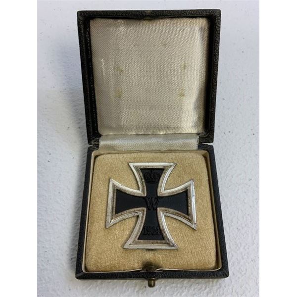 WWI IMPERIAL GERMAN 1914 IRON CROSS 1st CLASS - CASED , MINT
