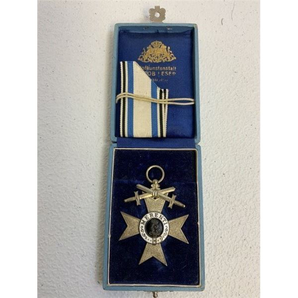 IMPERIAL GERMANY BAVARIAN MILITARY MERIT CROSS 2nd CLASS WITH SWORDS BOXED