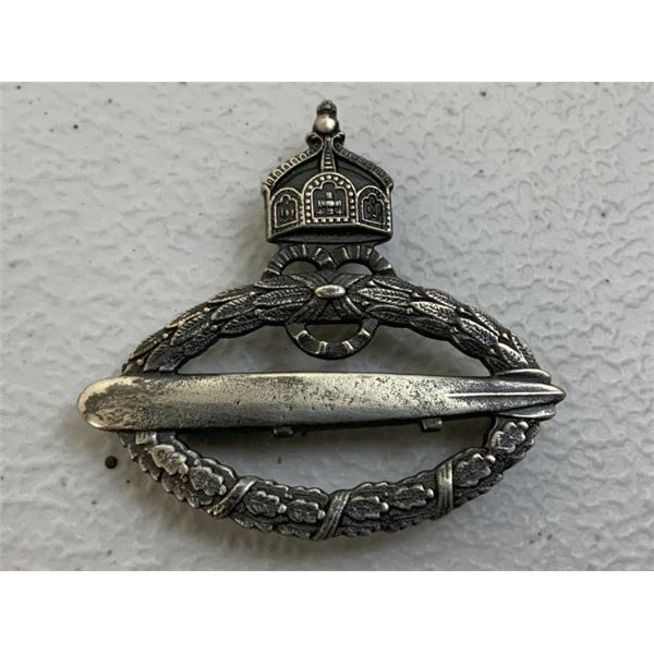 IMPERIAL GERMANY SMALLER PRINZEN SIZE NAVAL AIRSHIP BADGE