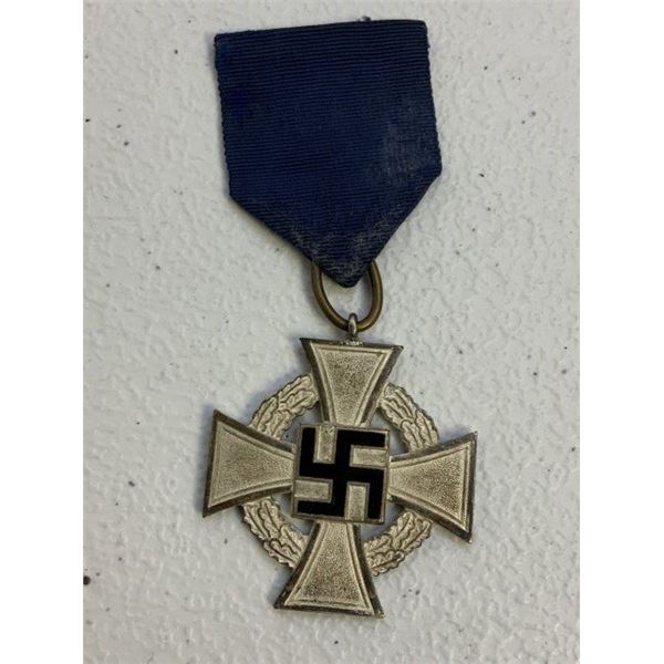 NAZI GERMANY 25 YEAR FAITHFUL SERVICE CROSS