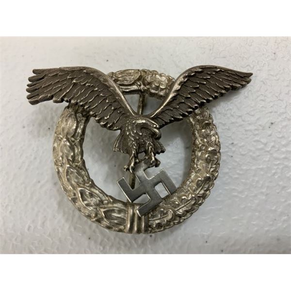GERMANY THIRD REICH LUFTWAFFE PILOT BADGE RARE ROUND WREATH