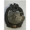 Image 1 : WWII GERMAN PANZER ASSAULT BADGE 100 ENGAGEMENTS BY JFS