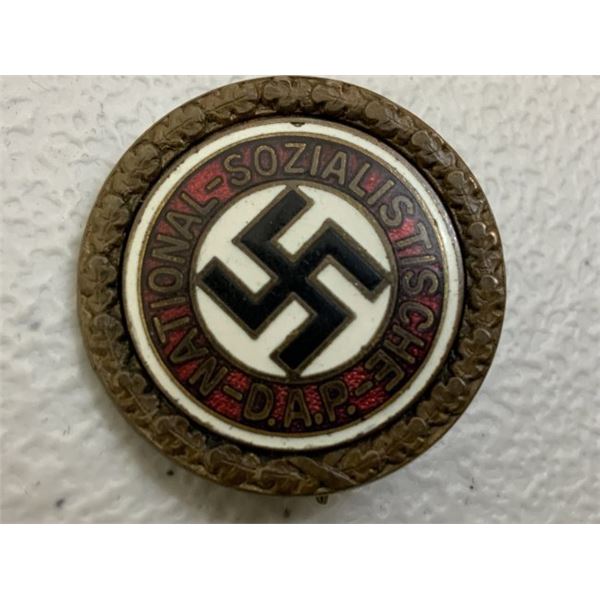 NAZI GERMANY THIRD REICH GOLDEN PARTY BADGE OF NSDAP