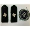 Image 1 : WWII GERMAN AUXILIARY & SECURITY POLICE SCHUMA INSIGNIAS SHOULDER BOARDS AND PATCH
