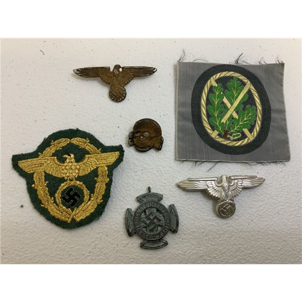NAZI GERMANY THIRD REICH INSIGNIA REENACTORS LOT