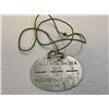 Image 2 : WWII GERMAN ARMY SOLDIER'S ALUMINUM DOG TAG WITH NECK STRAP