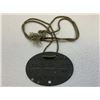 Image 2 : WWII GERMAN ARMY SOLDIER'S ZINK DOG TAG WITH NECK STRAP