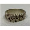 Image 1 : WWII GERMAN SILVER SS SCULL RING DEAT'S HEAD SS