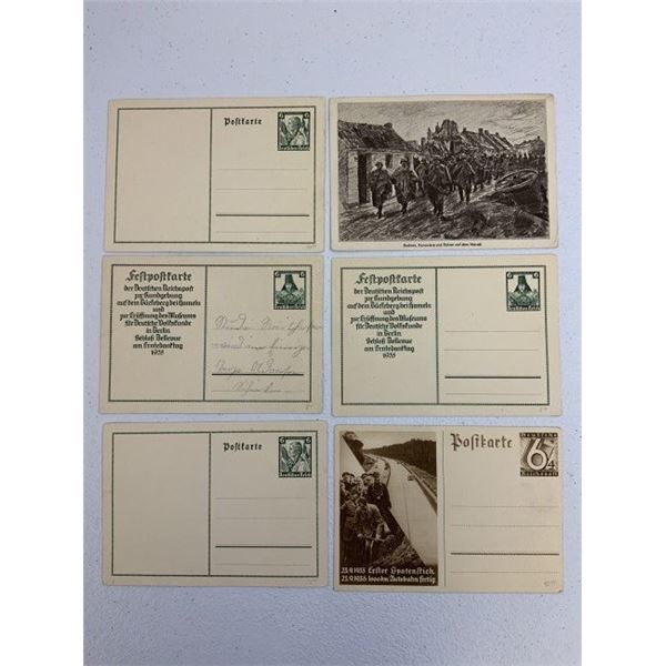 GERMANY THIRD REICH LOT OF 6 POST CARDS