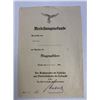 Image 2 : WWII GERMAN LUFTWAFFE PILOT BADGE AWARD DOCUMENT