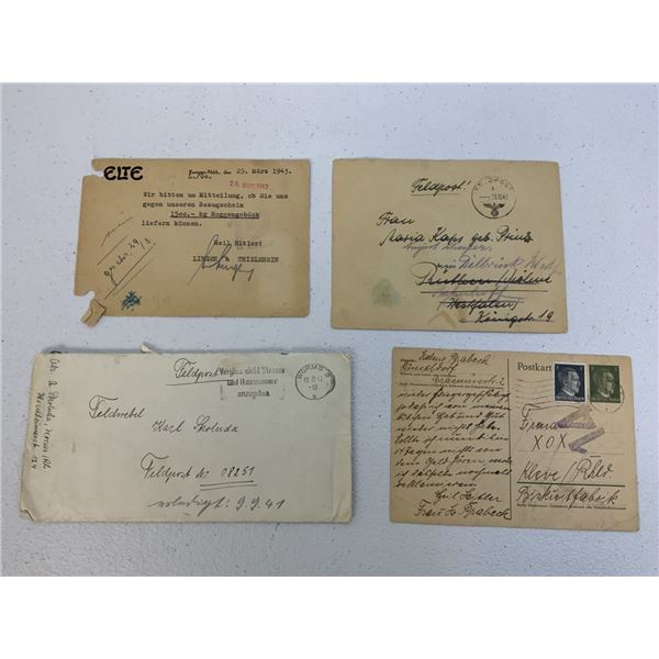 WWII GERMAN FILDPOST SOLDIERS LETTERS FROM THE FRONT