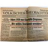 Image 2 : GERMANY THIRD REICH WWII GERMAN NEWSPAPER "Volkisher Beobachter" JANUARY 6 , 1941
