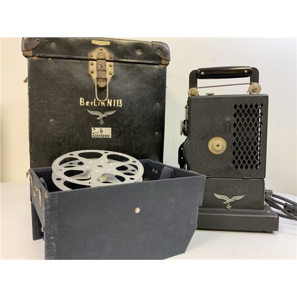 WWII GERMANY SIEMENS 16 MM FILM MOVIE PROJECTOR LUFTWAFFE USED BERLIN MARKED
