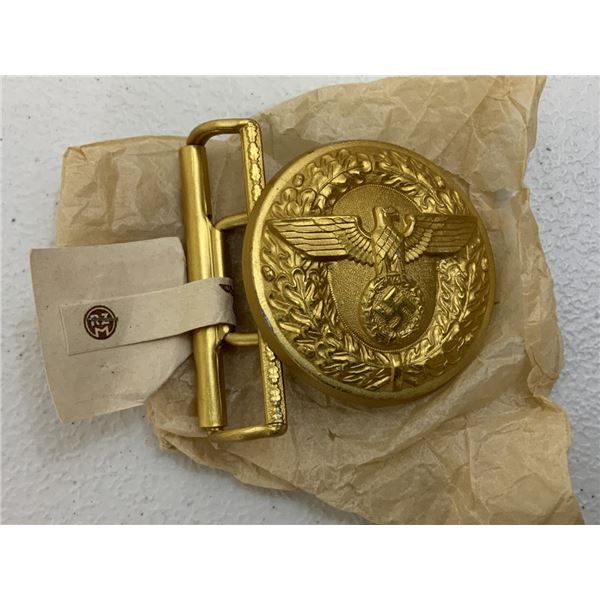NAZI GERMANY NSDAP PARTY LEADER BELT BUCKLE MINT CONDITION WITH PAPER TAG AND WRAP