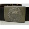 Image 1 : IMPERIAL GERMANY PRUSSIA WWI WARTIME LEATHER BELT WITH GRAY PAINTED BUCKLE