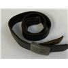 Image 3 : IMPERIAL GERMANY PRUSSIA WWI WARTIME LEATHER BELT WITH GRAY PAINTED BUCKLE