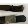 Image 6 : IMPERIAL GERMANY PRUSSIA WWI WARTIME LEATHER BELT WITH GRAY PAINTED BUCKLE