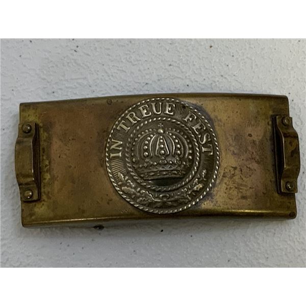 IMPERIAL GERMANY BAVARIA TELEGRAPH UNIT BRASS BELT BUCKLE