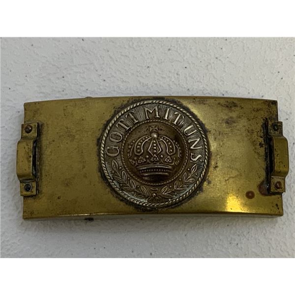 IMPERIAL GERMANY PRUSSIA TELEGRAPH UNIT BRASS BELT BUCKLE