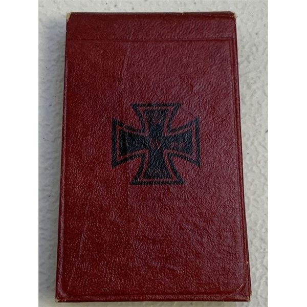 IMPERIAL GERMANY WWI 1914 IRON CROSS PERSONAL NOTEBOOK